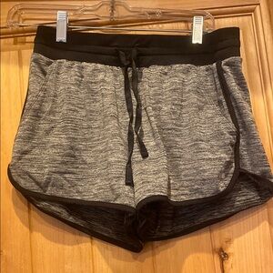 Women's Black and Gray Shorts